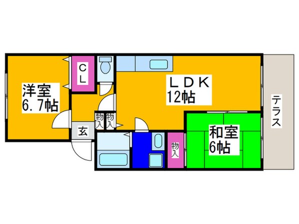 グレープヒルパセオの物件間取画像